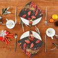 thumbnail image 4 of Iauyy Satin Napkins Set of 1- Leafage- Red DIY Printing Decoration Cloth Napkin- Easy Care for Home/Party, 4 of 8