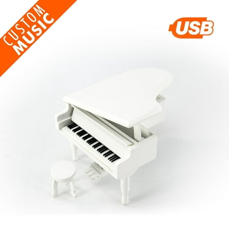 Matte White Miniature Custom USB Sound Module Piano Music (Best Sound Module For Midi Keyboard)