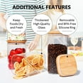 thumbnail image 2 of Large Glass Storage Jar, 6 Pack 27/40/50 FL OZ Glass Food Storage Containers with Bamboo Lid, Kitchen Containers Cereal Canisters Decorative Jar for Candy Snack Cookies Coffee Tea Nuts, 2 of 6