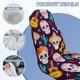 thumbnail image 4 of ZUXONGSY Car Seat Cover Towel Sugar Skull Sombrero Purple Print Cars Sport Towel Seat Cushion Non-Slip Auto Seat Towel Covers for After Gym Workout, Running, Beach Sports, 4 of 8