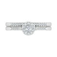thumbnail image 3 of 3/8 Carat Diamond Halo Bridal Ring Set in 10K White Gold (Ring Size 7.75), 3 of 4