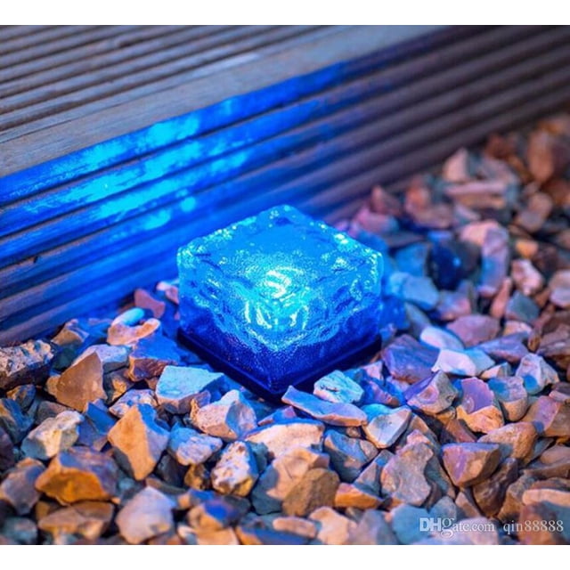 Lámpara solar de ladrillo de hielo, lámpara solar subterránea de vidrio, lámpara solar de cristal