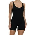 thumbnail image 2 of ClodeEU Women's Backless Cutout Yoga Romper with Built in Pads ,Slim Fit Athletic Jumpsuit Shorts Black,Womens Plus L, 2 of 7