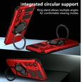thumbnail image 2 of For Samsung Galaxy S21+ Case with Ring Stand,360°Rotatable Ring Holder Magnetic Kickstand,2-Layer Full Body Heavy Duty Shockproof Rugged,Non-Slip Protective Phone Case for Samsung Galaxy S21+,Red, 2 of 11