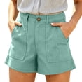 thumbnail image 2 of Sokhug Casual Shorts for Women High Waist Loose Fit Deep Utility Pockets Summer Daily Wear Outdoor Short, 2 of 8