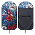 thumbnail image 5 of KUIFORTI Patriotic Floral Car Seat Cover Towel - Waterproof Car Seat Protector for Workout Gym Use, Washable Easy Installation Fit Cars SUV Trucks, Easy Install, 5 of 7