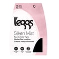 thumbnail image 2 of L'eggs Women's Silken Mist Silky Sheer Run Resistant Leg Sheer Tights Control Top Sheer Toe, 2 Pair, 2 of 9