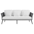 thumbnail image 4 of Modway Canapé de Patio Extérieur en Aluminium Gris Blanc, 4 of 7