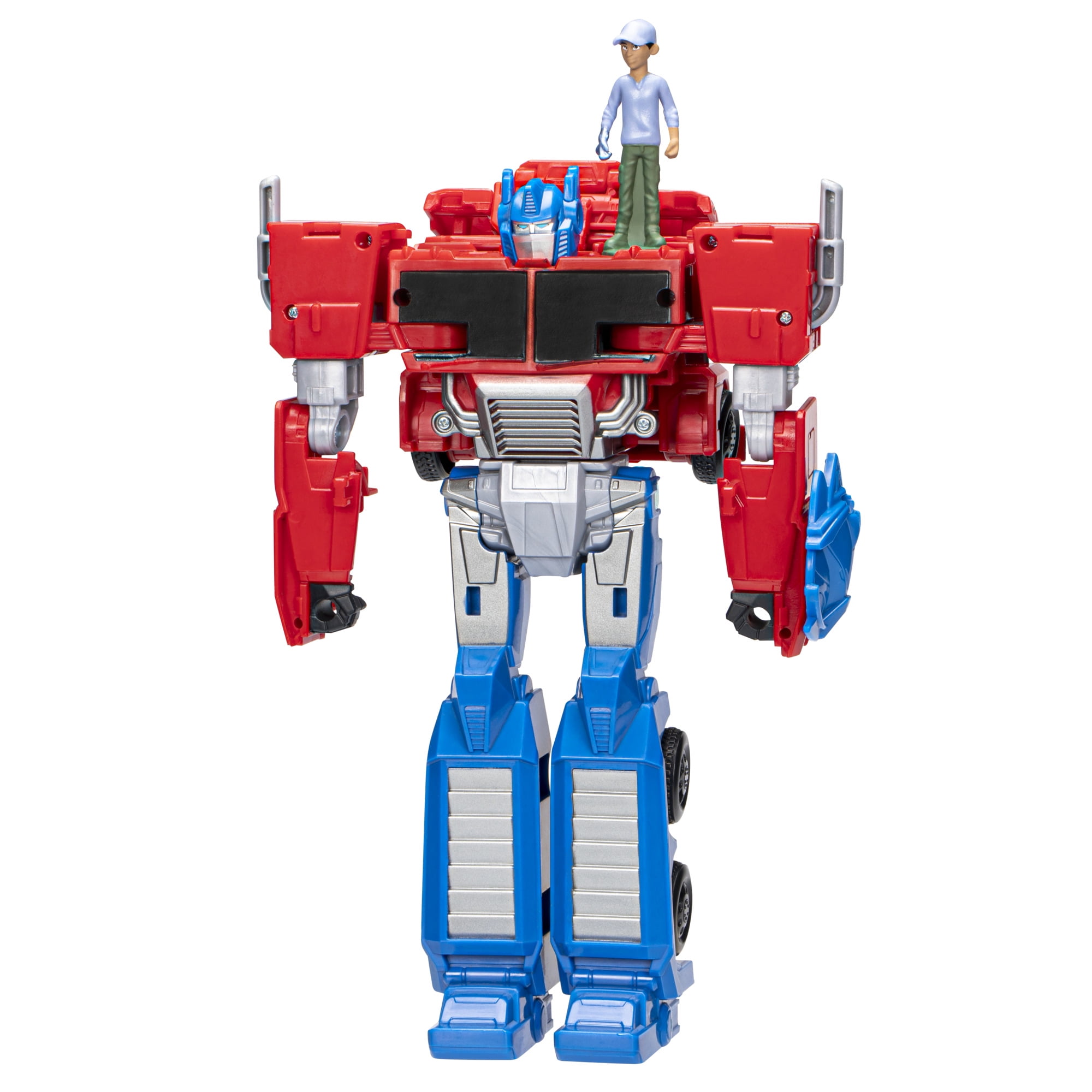 Transformers Earthspark Spin Changer Optimus Prime Action Figure with Robby, Great Easter Gifts