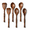 Walnut Wood-Black Walnut 6 PCS, variant on 6 12 Inch Hard Maple Wood Kitchen Utensils Set - Wooden Spoons For Cooking Nonstick Cookware