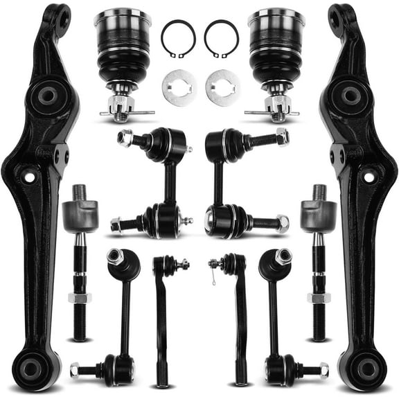 A-Premium 12Pcs Front or Rear Suspension Kit Lower Control Arm Ball Joint Tie Rod End Compatible with Honda Accord 1998-2002 Acura TL 1999-2003 CL 2001-2003
