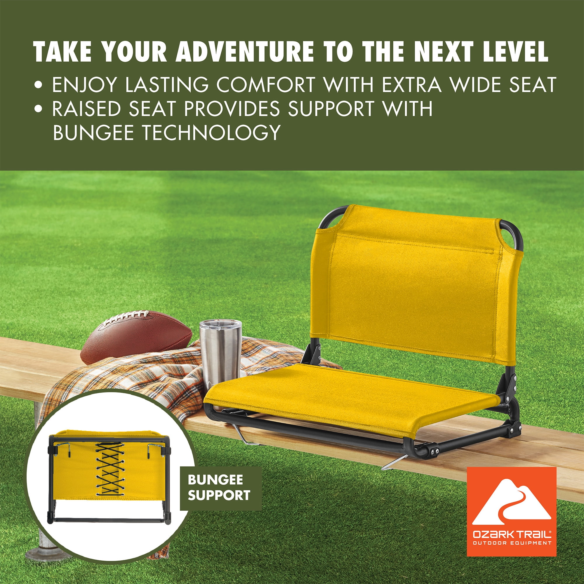 Ozark Trail Stadium Seat Yellow Gold