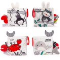 thumbnail image 1 of Libro de tela, juguetes blandos, tela con estampado de dibujos animados, tela de animales marinos, libro de tela, cochecito de bebé, juguetes, diseño exquisito, 1 of 9