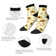 thumbnail image 6 of Bingfone Watercolor Bee Honey Honeycomb Bee Design Patterned Men'S Women'S Casual Cotton Socks, 6 of 9