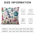 thumbnail image 5 of Orinice Christmas Throw Pillow Covers ,Xmas Snowman Pink White Cotton Linen Cushion Cases Decorative Pillow Cases for Couch Sofa Bedroom White, 5 of 5
