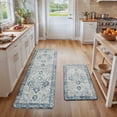 thumbnail image 6 of KUETH Kitchen Rug for Floor, Kitchen Mat Anti Fatigue, Non Slip Washable Kitchen Rug, Set of 2 Kitchen Mat 17"x47"+17"x30", Blue, 6 of 8