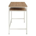 thumbnail image 6 of 60" Writing Desk in Wood Taupe Frame and Brown Oak Top  Finish KD, 6 of 9