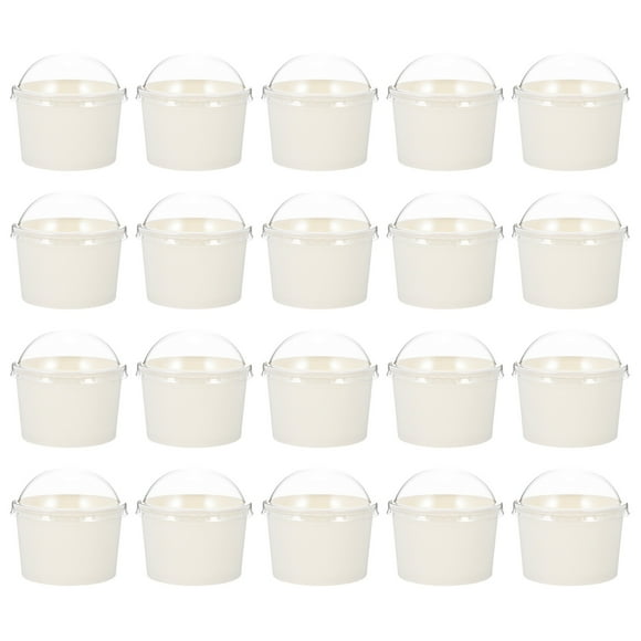 RomaMX 50 sets Bowl de almacenamiento de yogurt tazones de papel de helado tazones de budín desechables