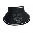 thumbnail image 3 of Sombrero de visera con ventilador Sombrero de ventilador de refrigeración Sombrero de protección solar Recargable Sombrero de ventilador de visera Negro, 3 of 9