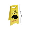 thumbnail image 5 of Vekome Cat Vomit Sign, Dog Vomit Sign, Cat Vomit Caution Sign, 4 " Funny Cat Sign Decor, Cats Live Here Novelty Desk Sign, Yard Warning Sign, 5 of 5