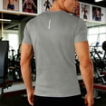 thumbnail image 5 of VSSSJ Mens Workout Shirts Quick Dry Gym Short Sleeve Tshirts Running Athletic Crew Neck Loose Breathable Tops Moisture Wicking Tee Gray XXL, 5 of 9