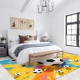 thumbnail image 3 of Abstract Sports Soccer Area Rugs, Painted Theme Carpet, Washable Non Slip Low Pile Soft Rug for Entryway Bedroom Decor Mat 2ftx3ft, 3 of 8