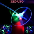 thumbnail image 2 of HLONK Funny Colorful Pull String UFO LED Light Up Flying Saucer Disc Kids Toy, 2 of 7