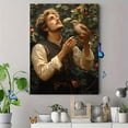 thumbnail image 4 of Qisvanset Framed Canvas Wall Art 12x16 Inch Birds of The Air William Morris Bible Verse Art, 4 of 5