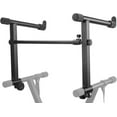thumbnail image 5 of Universal Double Keyboard Stand - Second Tier Electronic Organ Holder Rack | Portable Piano Stand Musical Instrument Rack With Adjustable Height, 5 of 5