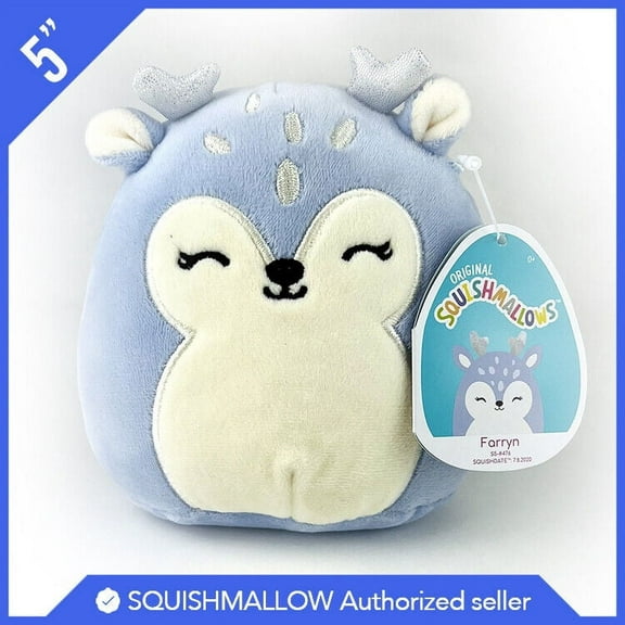 Squishmallow Kellytoy Plush Sassy Squad Farryn The Blue Fawn 5" Inch NWT NEW