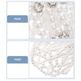 thumbnail image 3 of Miangastore Elastic Crochet Pearl Hair Snood with Rhinestone Design for Dance Performance White, 3 of 8