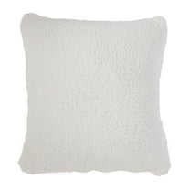 20" x 20" Sherpa Throw Pillow in Snow