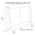thumbnail image 5 of Cabecera Matrimonial Milan Gris Carbon, 5 of 5