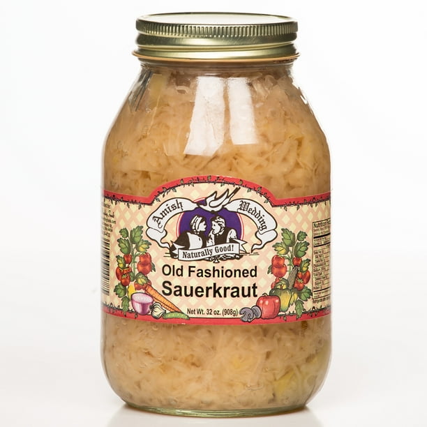 Amish Wedding Old Fashioned Ready to Eat USA Made Canned Sauerkraut 32