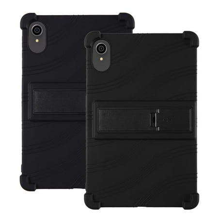 Fancing for Vortex T10M Case,for Vortex T10M Pro Plus Case,Shockproof Kids Soft Silicone with Kickstand Case for Vortex T10M/Vortex T10M Pro Plus/TECLAST P26T/TECLAST P25T 10.1 inch(2XBlack)