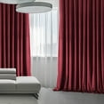 thumbnail image 4 of HPD Half Price Drapes Cinema Red Heritage Plush Velvet Room Darkening Curtains for Bedroom & Living Room Curtains (1 Panel), Window Curtains 108 inches long, Extra Wide Curtains & Drapes, 100W X 108L, 4 of 10