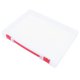 thumbnail image 3 of Caja de almacenamiento transparente Clear Plastic Document Archip File de llenado Portes de almacenamiento de ducomentes portátiles con hebilla roja, 3 of 6