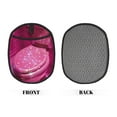 thumbnail image 2 of Pofeuu Sparkling Pink Toilet Print Silicone Pot Mat Mitten With Hanging Loop Heat Resistant Oven Mitts Non-Slip Bbq Baking Smoking Potholders, 2 of 7