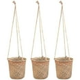 thumbnail image 2 of 3-Piece Hand-Woven Storage Basket Wicker Hanging Flower Pot Basket Plant Basket Indk8242, 2 of 7