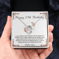 thumbnail image 3 of 27th Birthday Women Gift Lucky in Love Message Card Necklace for Daughter Sister Girlfriend Jewelry From dad Mom Brother friend, 3 of 6