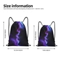 thumbnail image 2 of Saiise Purple And Blue Nebula Pattern Sports Drawstring Backpack - String Swim Gym Bag with Wet Proof Pocket for Women&Men-Small, 2 of 6