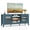 Teal Blue, variant on Costway TV Stand for TVs up to 65" with 3-Position Adjustable Shelves Tempered Glass Doors Black