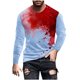 thumbnail image 1 of Blusas y camisas de manga larga y cuello redondo para hombre, camisetas casuales con estampado de moda y cuello redondo, blusas de licra de manga corta para hombre., 1 of 4