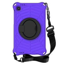 Samsung Galaxy Tab A7 Lite Case 8.7" with Shoulder Strap, Dteck Heavy Duty Shockproof Case with 360 Rotating Hand Grip Stand for Galaxy Tab A7 Lite 2021 SM-T220/T225/T227,Purple