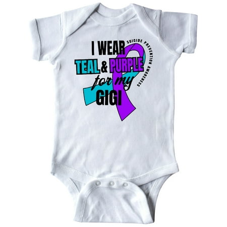 

Inktastic Suicide Prevention I Wear Teal and Purple for My Gigi Gift Baby Boy or Baby Girl Bodysuit