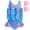 Blue, variant on Baby Girls Swimsuit with Floatation Toddler One Piece Swimsuits Kids Swim Vest Swimwear Float Suit