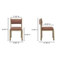 thumbnail image 5 of Moe's Home Collection Villetta Dining Chair Wood Pink, 5 of 6