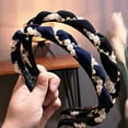 thumbnail image 3 of Women's Pearl Headbands | Vintage Style Braided Wide Hair Hoops - Elastic Head Wrap, Fashion Hair Accessories, Perfect Gift, 3 of 8