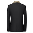 thumbnail image 5 of Ceisia Men's Slim Fit Casual Suit Jacket Colorblock Single Breasted Lapel Collar Long Sleeve Blazer Middle-Aged Business Top Gold XL Gifts, 5 of 6