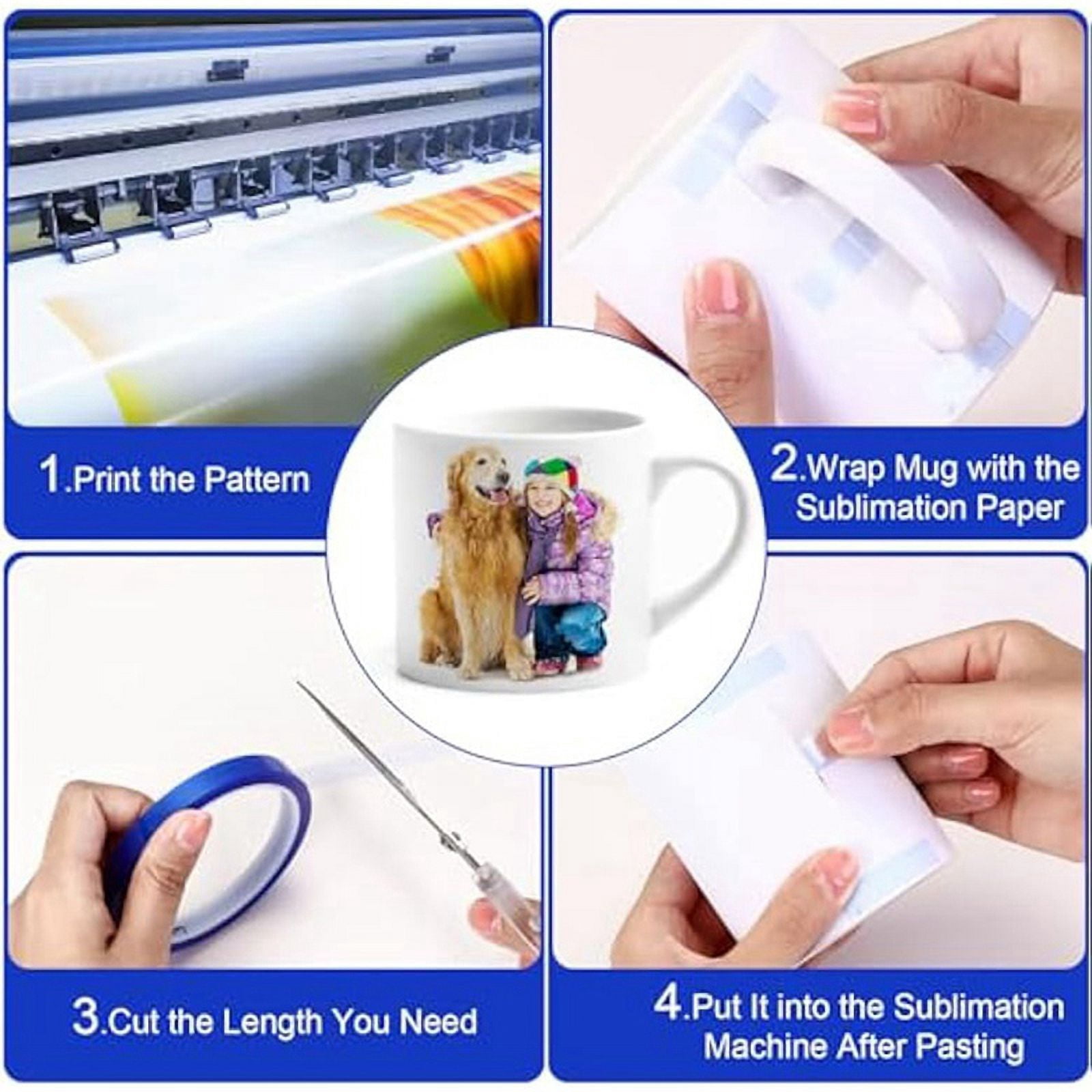 24Rolls 10mm&20mmx33m Heat Tape Heat Tape for Sublimation Heat Transfer Tape for Heat Sublimation Vinyl